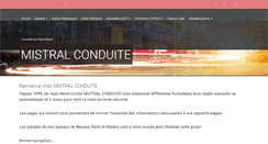 Desktop Screenshot of mistralconduite.com