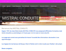 Tablet Screenshot of mistralconduite.com